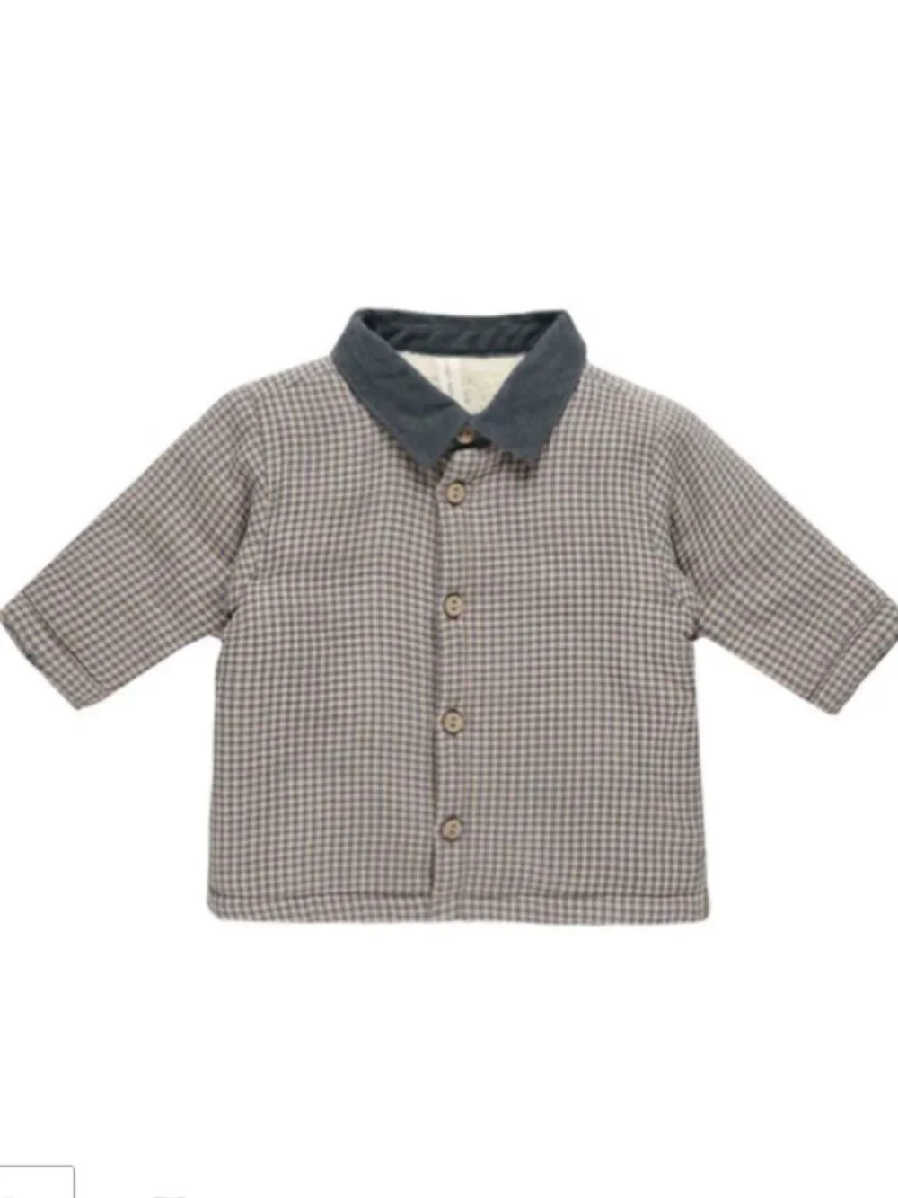 Quincy Mae Indigo Plaid Ford Jacket 18-24 Months